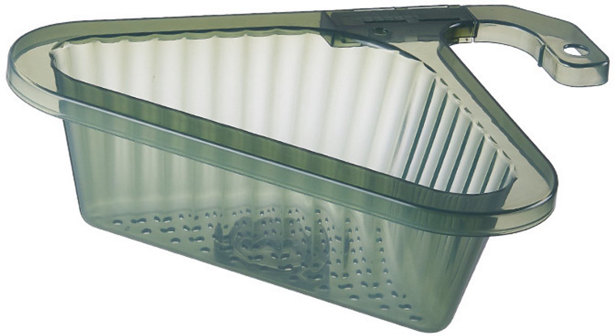 Afvoermand - afdruipmand gootsteen - Zwart - zuignap-afvoerrek - voor spoelbakken in de keuken - afdruipmandje driehoek gootsteen - voor spoelbakken in de keuken- multifunctionele afwasmiddel houder - 25,2 x 21 x 8 cm - groen