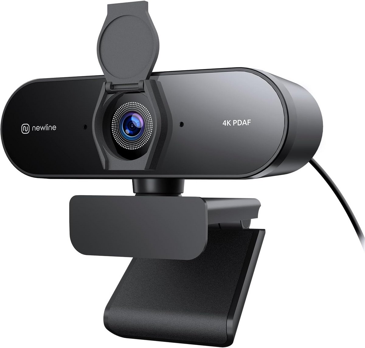4K Webcam - HD Camera - Online Vergaderen - Dubbele Microfoons - 12 Megapixel - Zwart