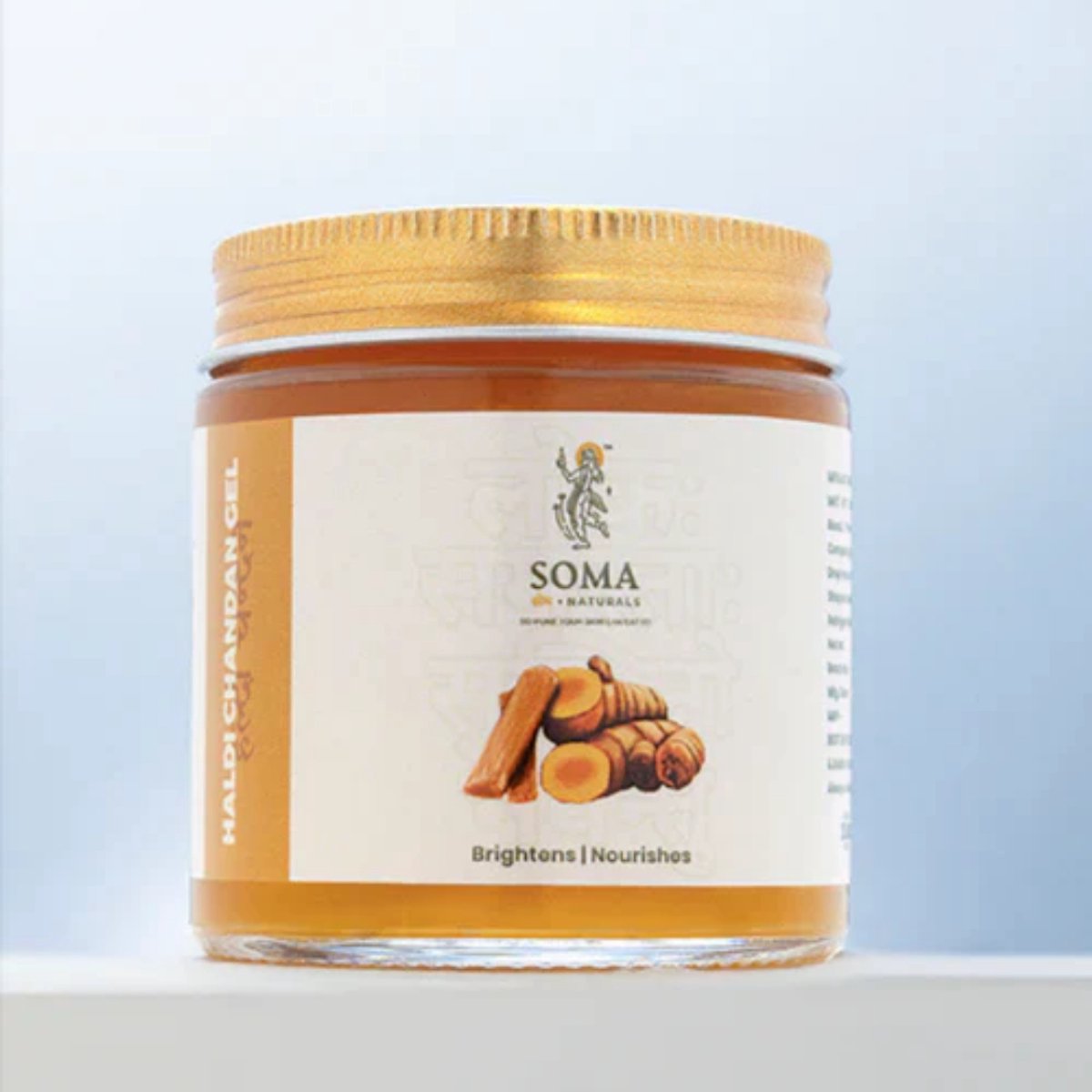 Soma Naturals – Haldi Chandan Gel – Turmeric Sandalwood Face Gel – Natural Glow & Skin Soothing – 100ml