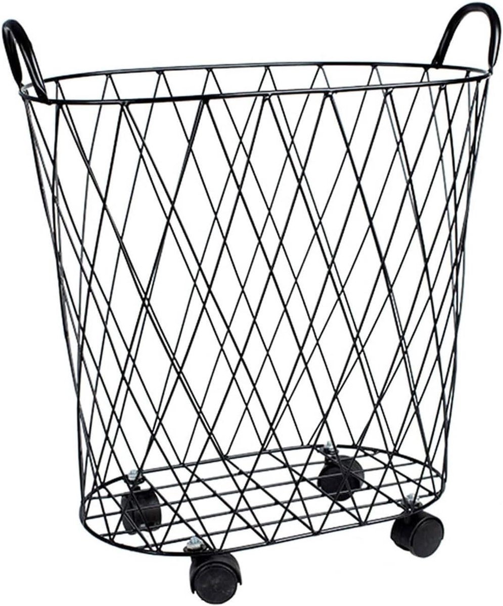 Wasmand Kledingmand Opruimen Wonen Metalen Draadframe Grote Capaciteit Zwart