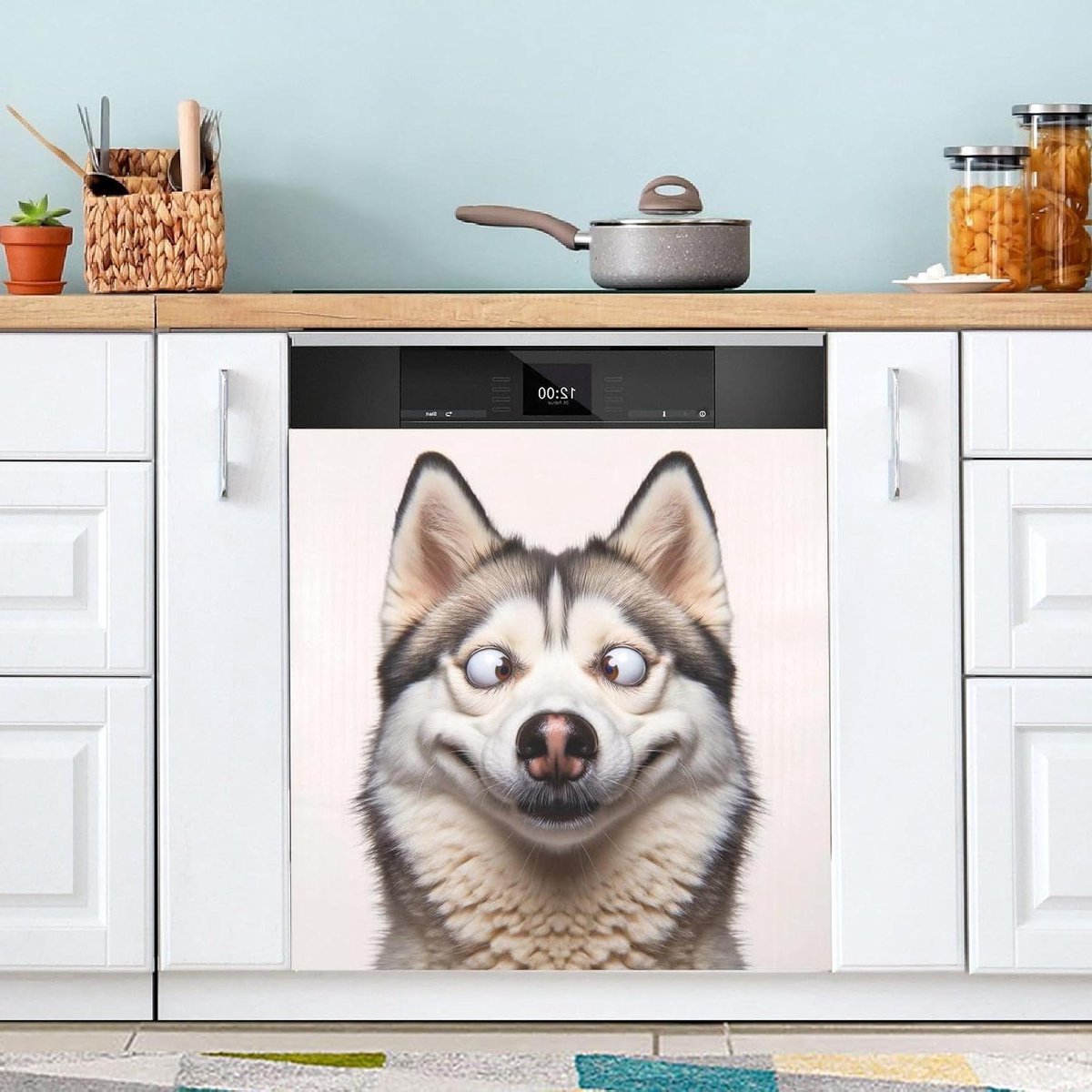 Vaatwasser Magneet - Keuken Decoratie - Keuken Opfrissen - Dubbele Functie - 23 x 26 Inch - Grappige Hond