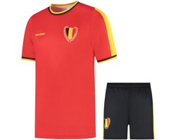 Belgie Voetbaltenue Thuis Voetbal Tenue Kinderen - Shirt en Broekje - Jongens en Meisjes - Volwassenen - Heren en Dames - Maat 140