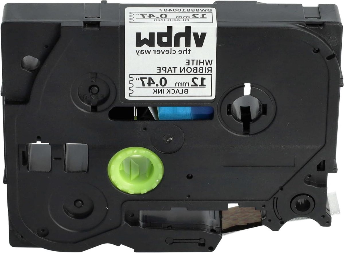 vhbw Label Tape Compatible with Brother PT 1650 1700 1300 1400 1500pcs 1600 1760 1750 Label Printer 12mm Black on White