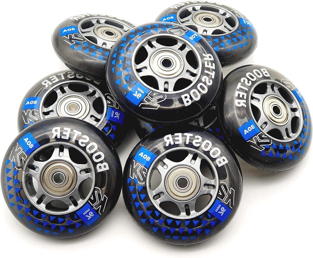 Skeelerwielen Set Onderdelen Pakket Fitness Skaten Voorgemonteerde Set 76 mm 80A
