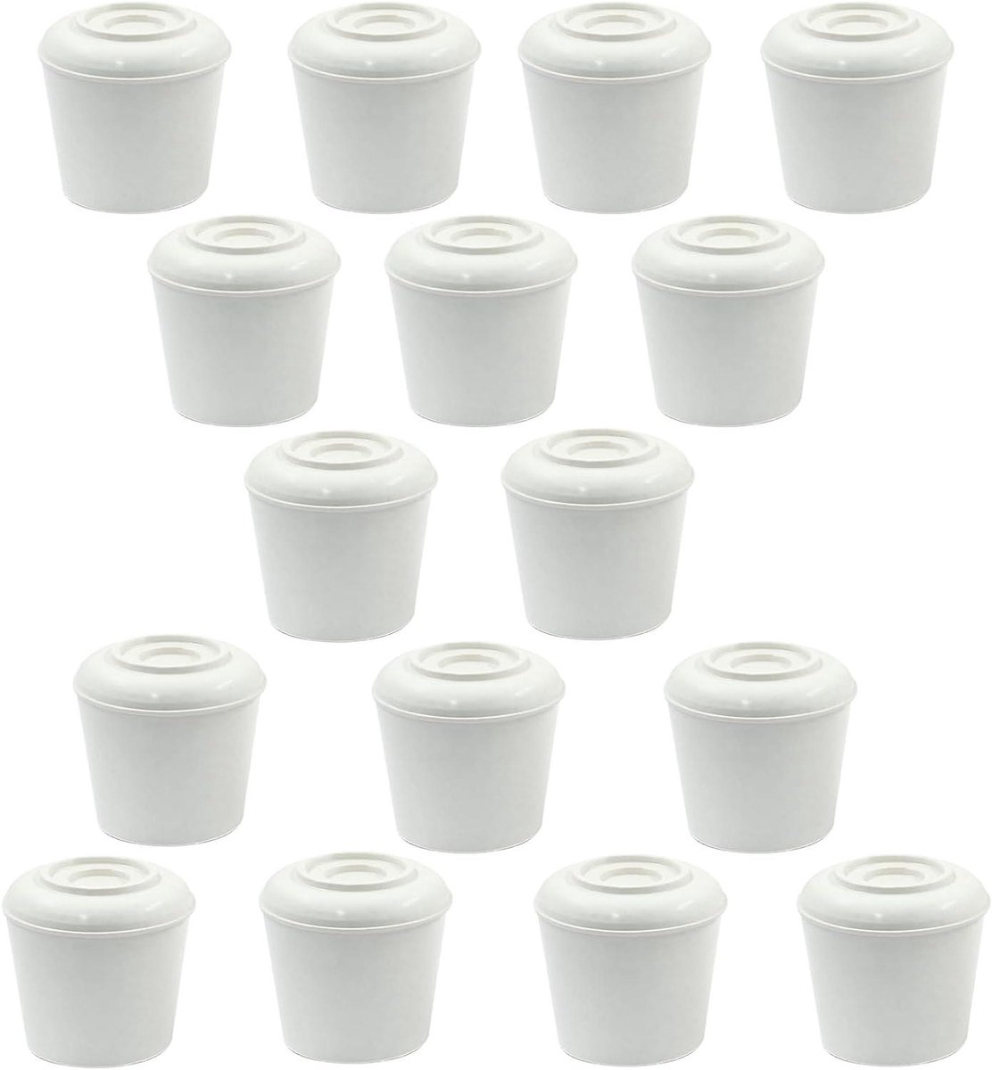 16 stuks stoelpootdoppen 1/2 inch - rubberen eindkappen voor meubels
