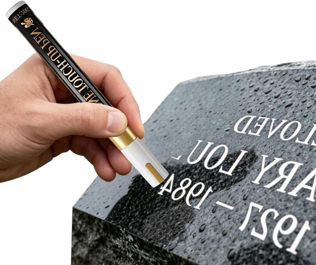 Marker Pen Steen - Lettering Tool - Gedenktekens Bewerken - Weerbestendige Inkt - 3 mm Tip - Goud