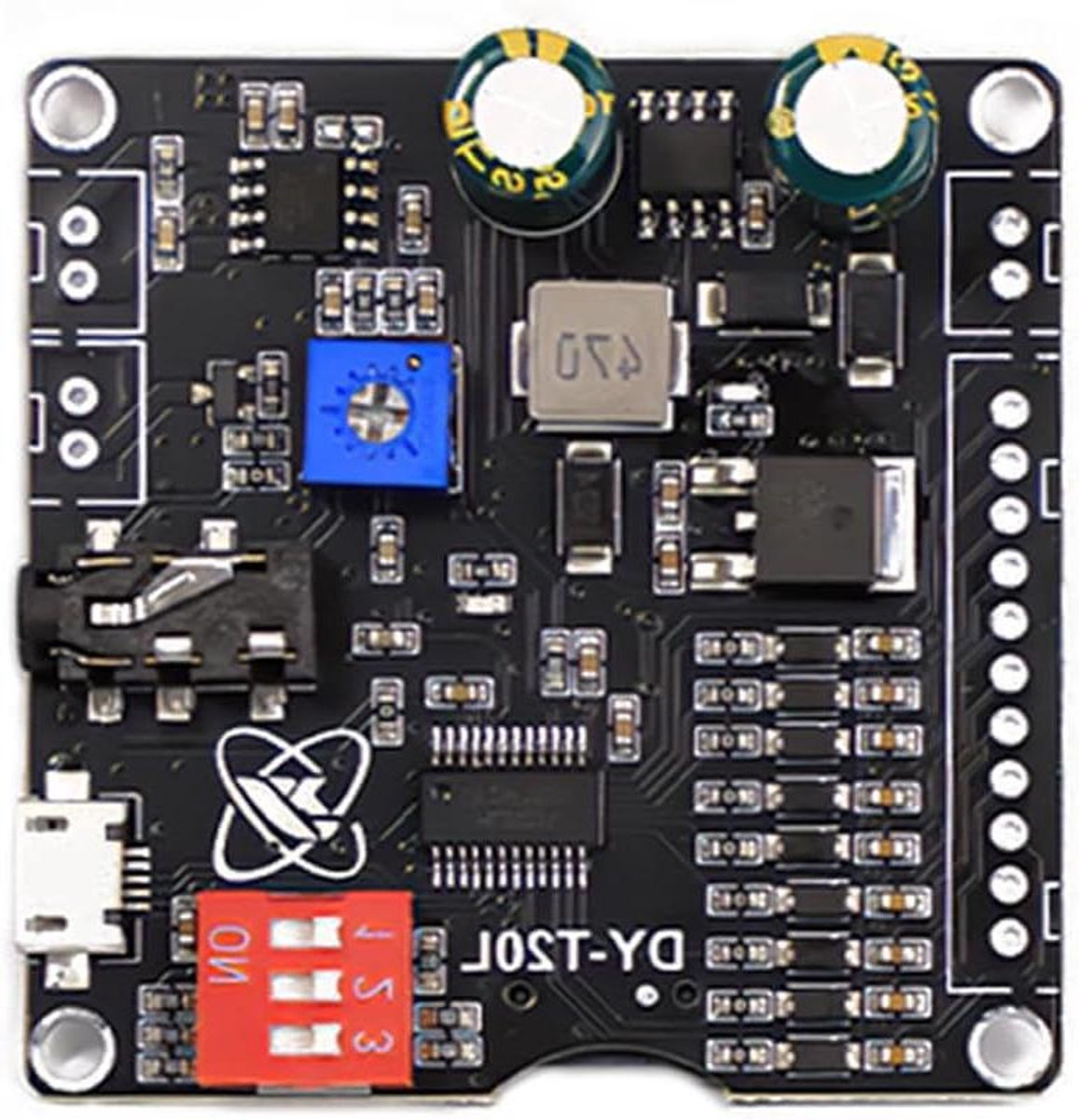 Geluidsmodule Speler - Voice Board - Segment Trigger - 9 Sporen Activering - 50mm x 50mm - Zwart