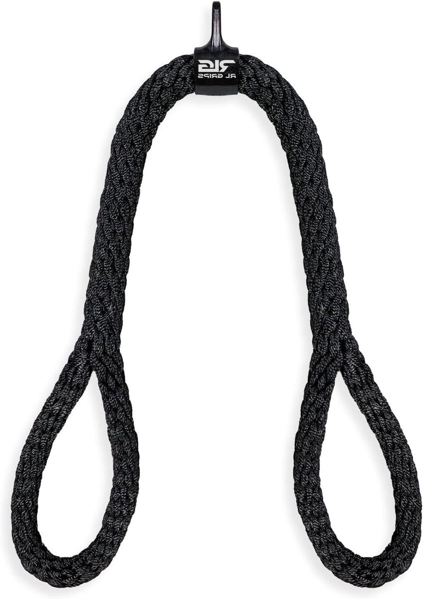 Triceps Kabel Touw - Fitness Accessoire - Krachttraining Thuis - Ergonomische Grip - One Size - Zwart