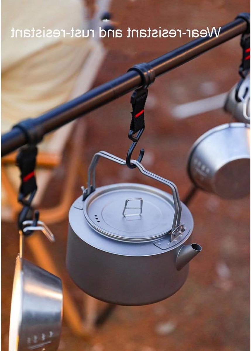 Kampeer Hangrek - Picknick Accessoires - Buiten Koken - Stabiele Driepoot - 105 cm Hoog - Zwart