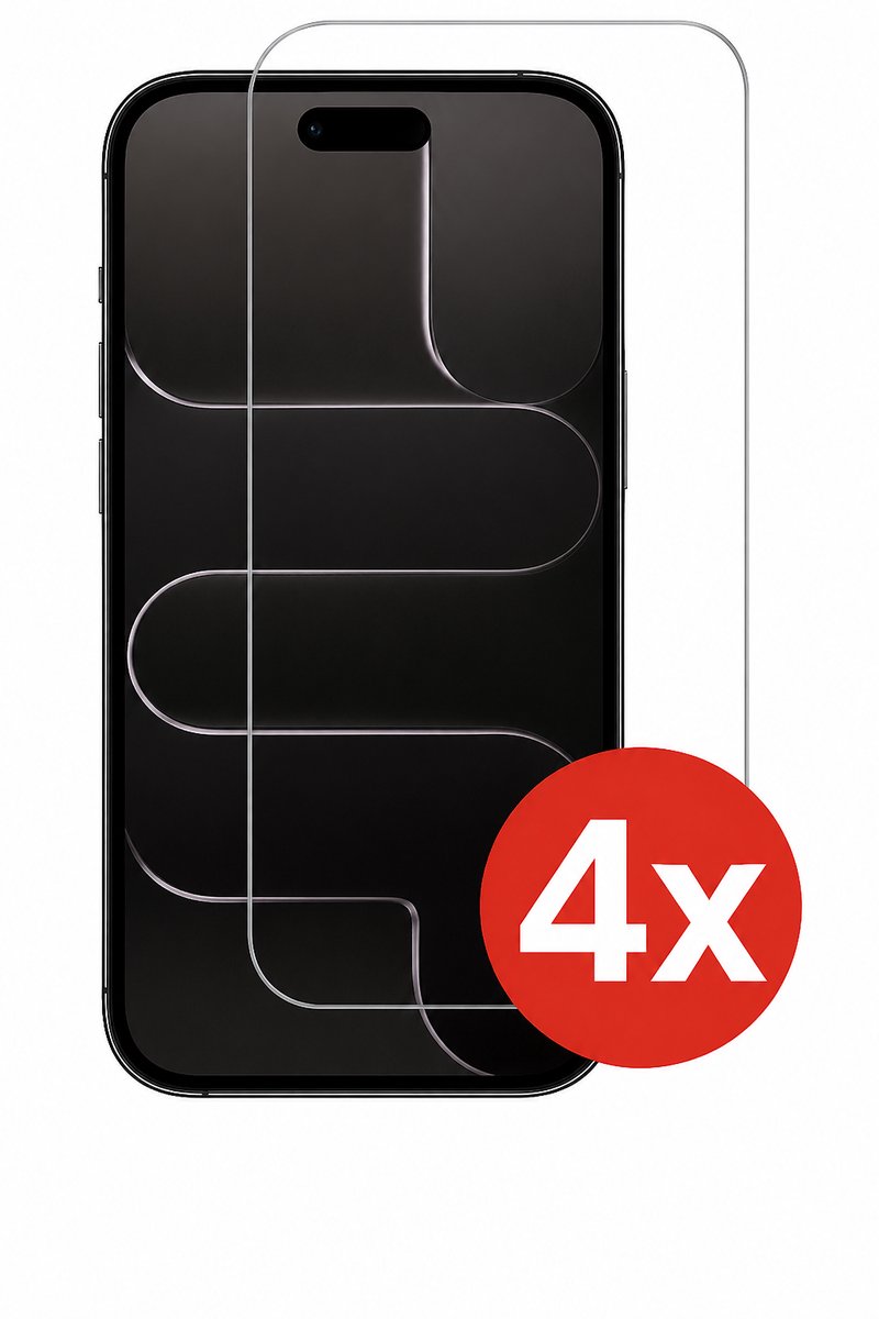 Screenprotector - 4 stuks - Geschikt Voor iPhone 17 Air - Glasplaat - Tempered Glass - Gorilla - Extra Sterk - Beschermglas