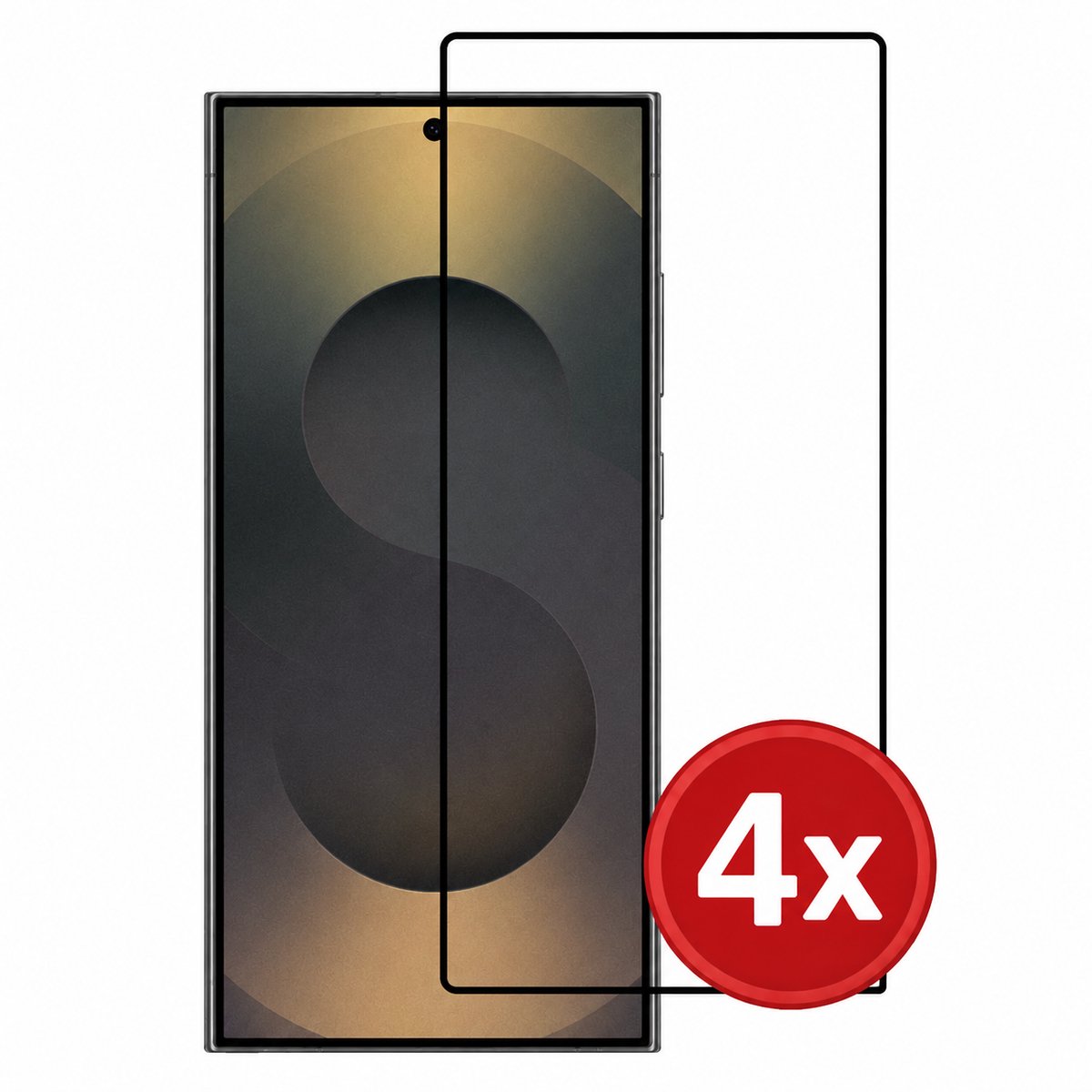Screenprotector - 4 stuks - Geschikt Voor Samsung Galaxy S25 Ultra - Glasplaat - Tempered Glass - Gorilla - Extra Sterk - Beschermglas
