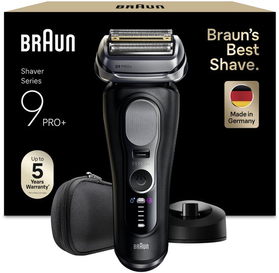 Braun Series 9 PRO+ Elektrisch Scheerapparaat - Pro SensoAdapt - Oplaadstandaard - 9610S - Zwart - Scheerapparaat voor Mannen