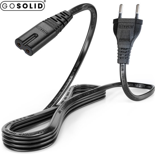 GO SOLID! ® Netsnoer geschikt voor Shimano accu Lader Di2 SM-BCR1