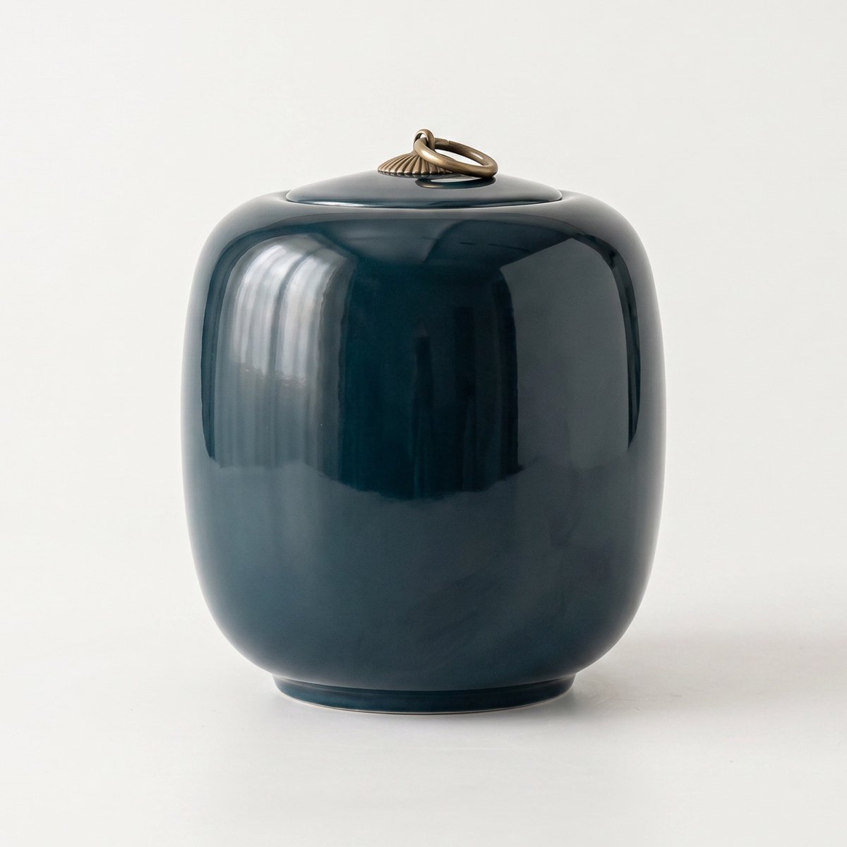 Artic Imperial Urn - 3.7 Liter - Donkerblauw - Luxe As Urn - Keramiek - Voor Huisdieren of Menselijk As - Urne Volwassene