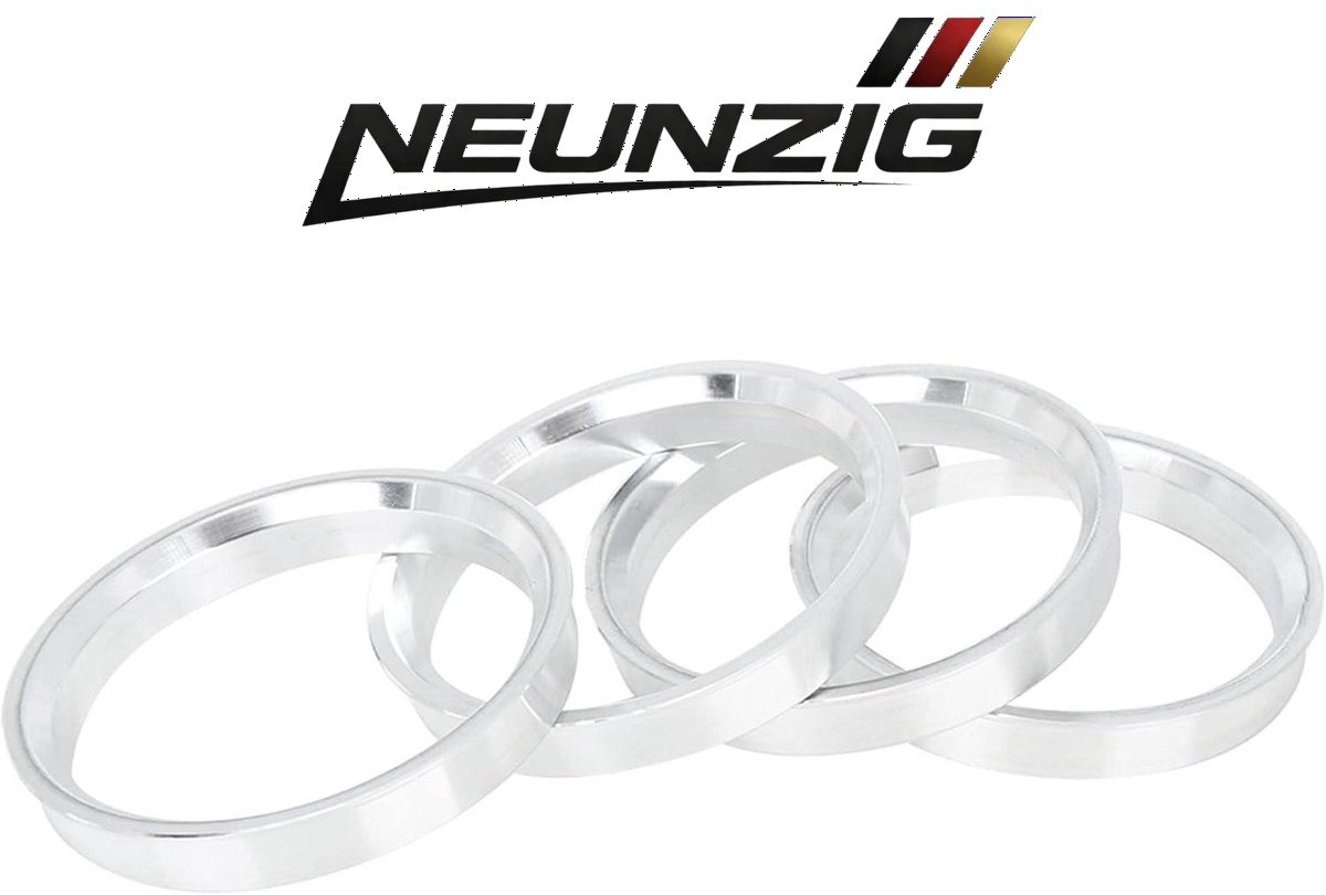 Neunzig 66.6 naar 57.1 Aluminium centreerringen (4 stuks) - Professionele CNC afgedraaide Centreerringen 66,1 naar 57,1