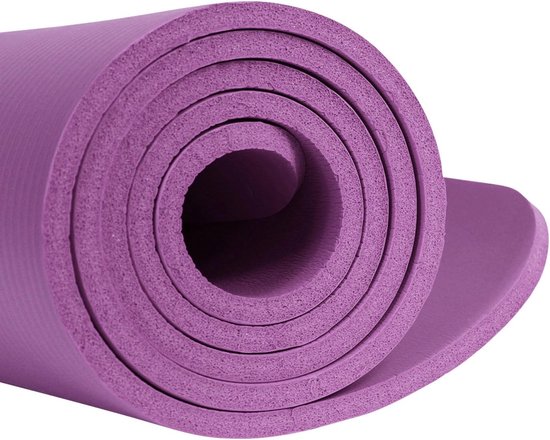 XXL Yogamat - Fitnessmat Pilates - Comfortabel Trainen - Extra Dik - 200x100cm - Paars — afbeelding 4
