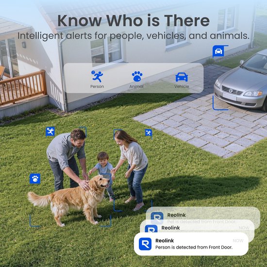 Reolink 3K 5MP Accucamera - 2.4/5GHz Dual-Band - Slimme detectie - Kleurnachtzicht - Draadloze installatie - Argus Series B330 + zonnepaneel Lite van Reolink — afbeelding 2