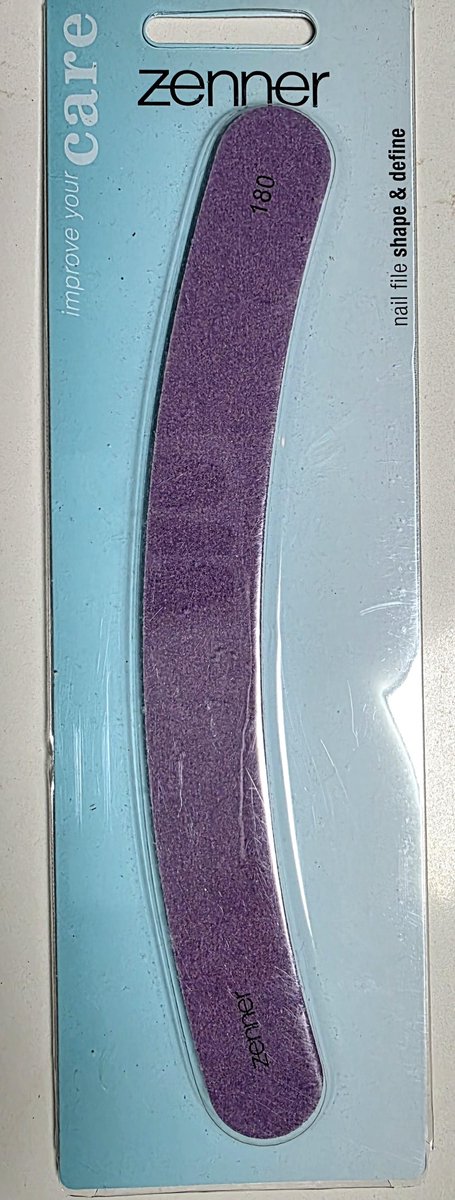 Zenner nail file shape & define - nagelvijl gebogen paars - art 257082