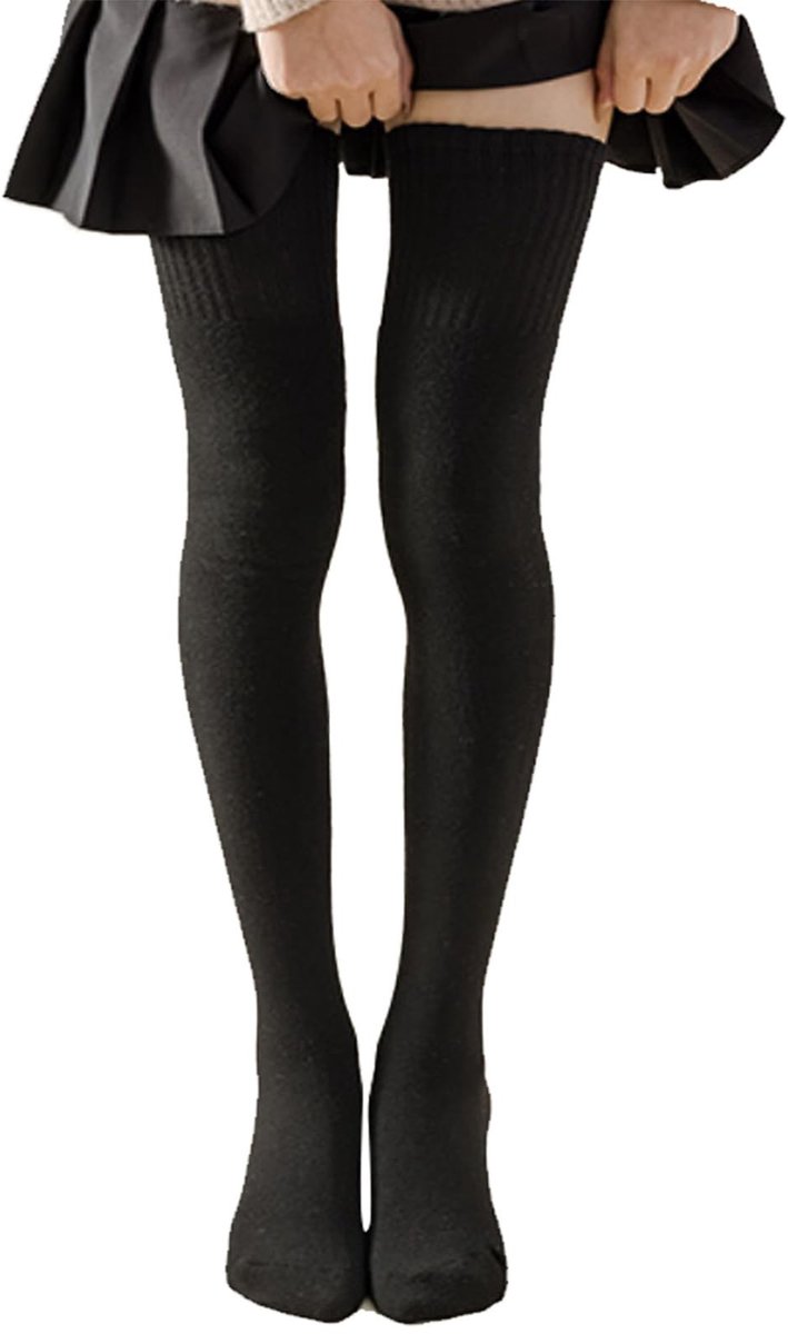 Dailygoods- Wintersokken Dames Warm - Overknie Sokken - Lange Kousen - Antislip - 80 cm - 1 Paar - Kniekousen