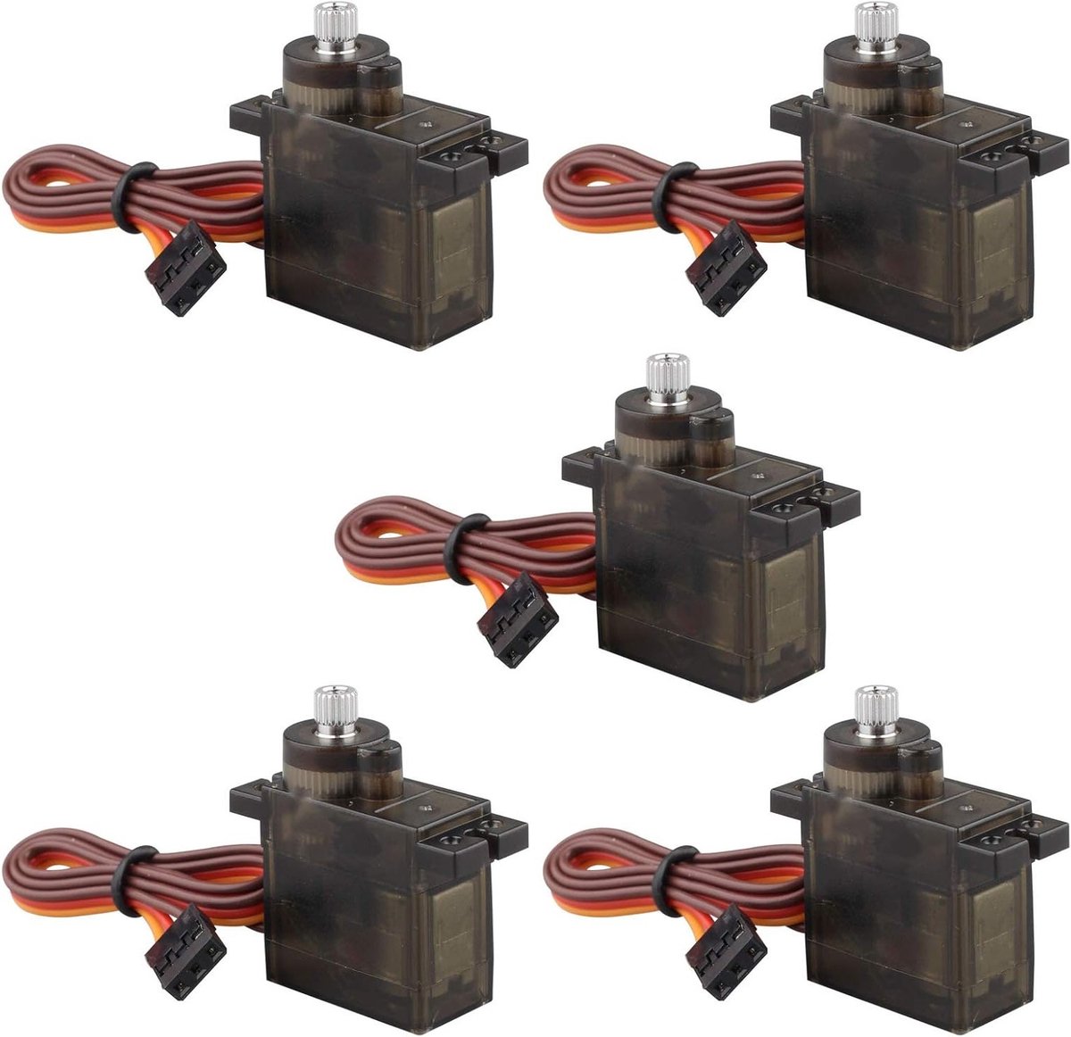 Mini Metal Geared Micro Servo Motor 9G - 5 Stuks voor Robotica, RC Vliegtuigen en Auto's