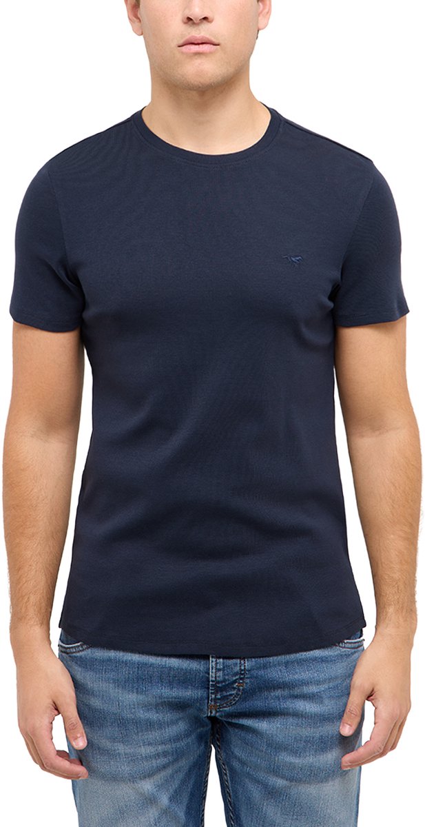 Mustang Heren T-Shirt slim fit Blauw 3XL Ronde Hals Volwassenen