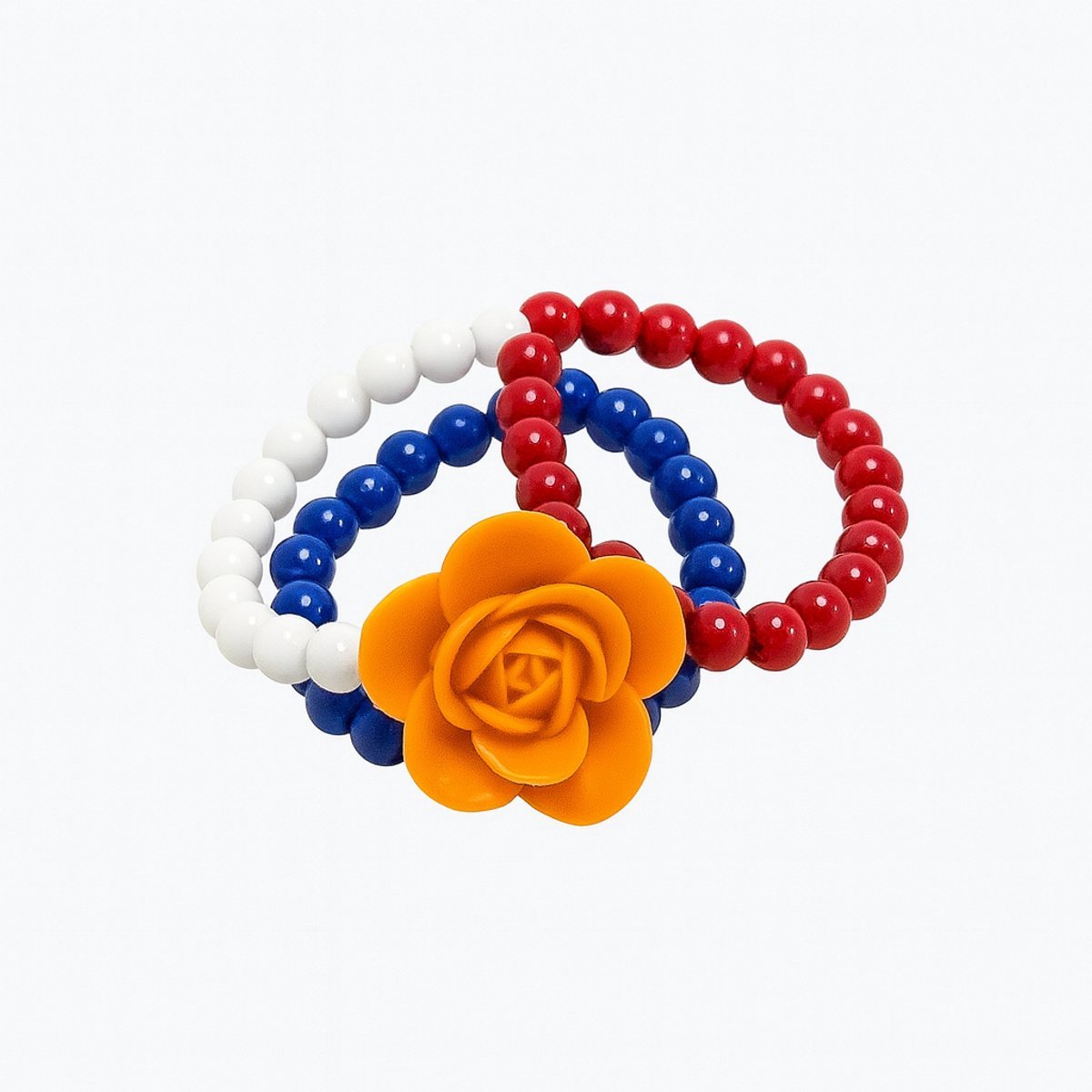 Armband Rood Wit Blauw Oranje met Leeuwtje – EK, WK & Koningsdag Accessoire
