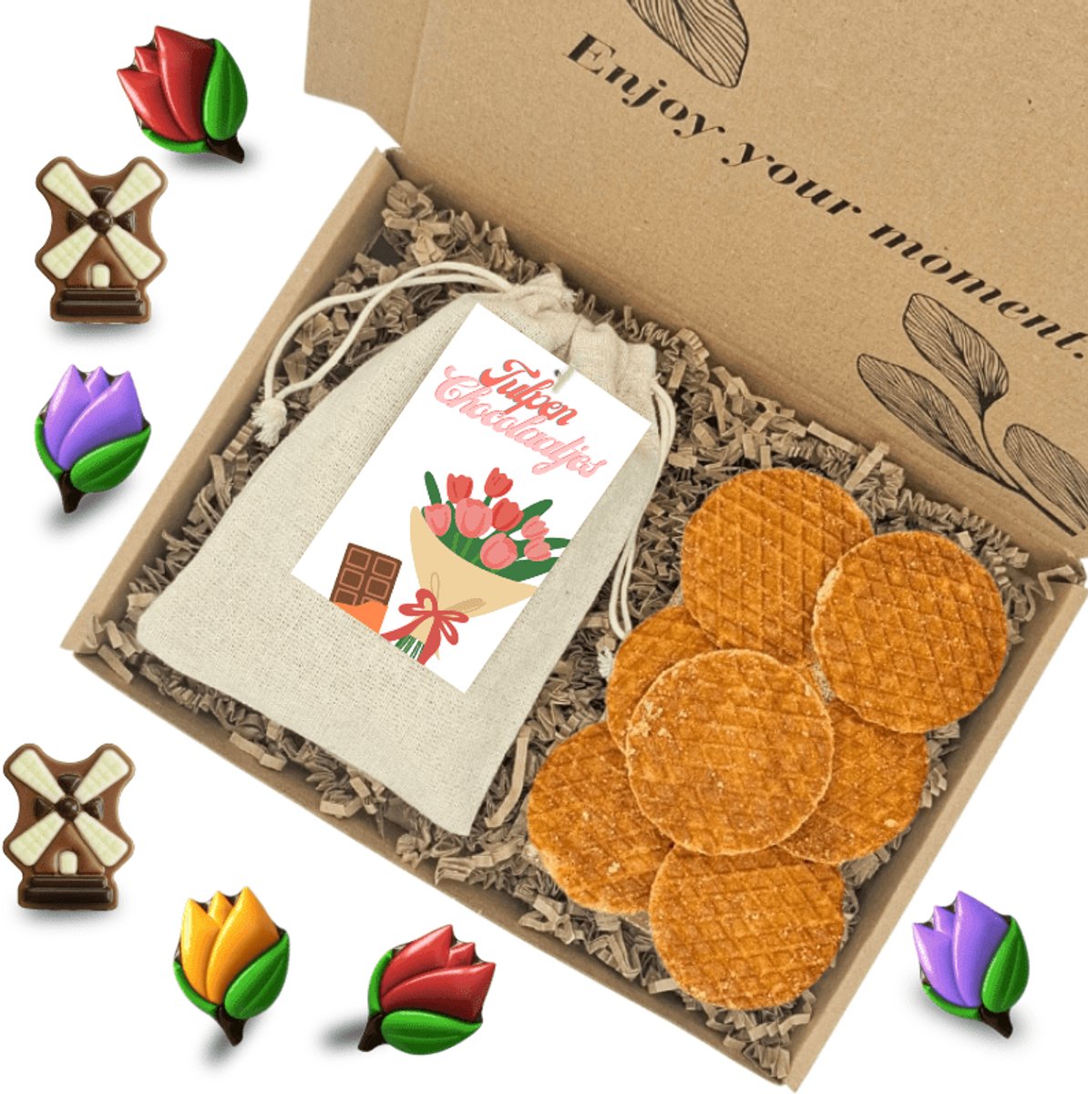 Hollands Cadeaupakket – Stroopwafels & Hollandse Chocolade