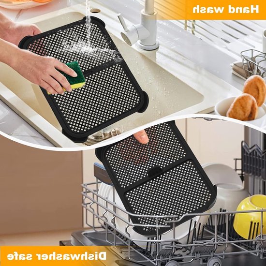 Splash Guard voor Airfryer 37 x 21 x 1.8 cm - Vetspat Bescherming, Herbruikbaar en Verstelbaar, Ideaal voor Airfryer Accessoires en Keukenveiligheid van splash — afbeelding 2