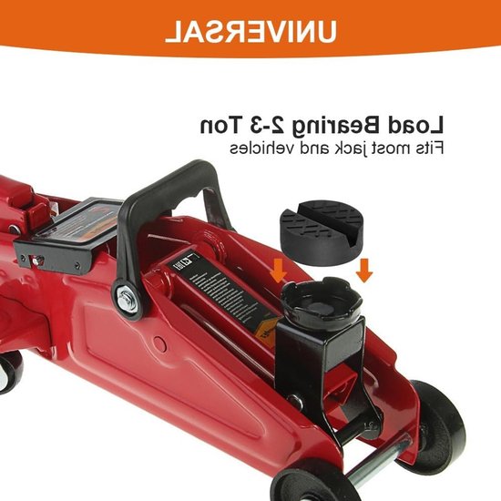 Dailygoody - Rubberen Krikpad - Universeel - Groef Voor Stabiliteit - 2-Delige Set - Ondersteuning Voor Auto's Tot 3 Ton - Veilig en Betrouwbaar — afbeelding 3