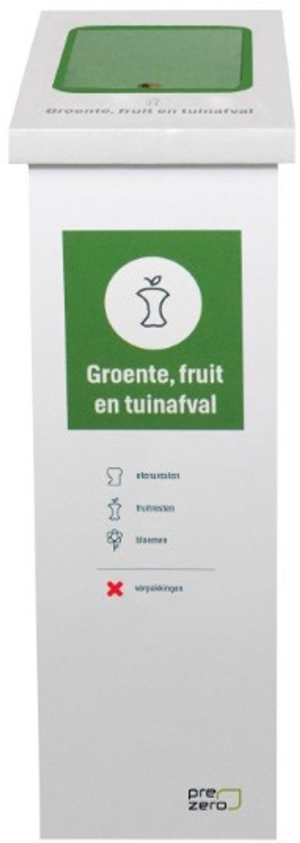 Kartonnen eco bin een vak - GFT - Afvalscheiden - Prullenbak - Kartent