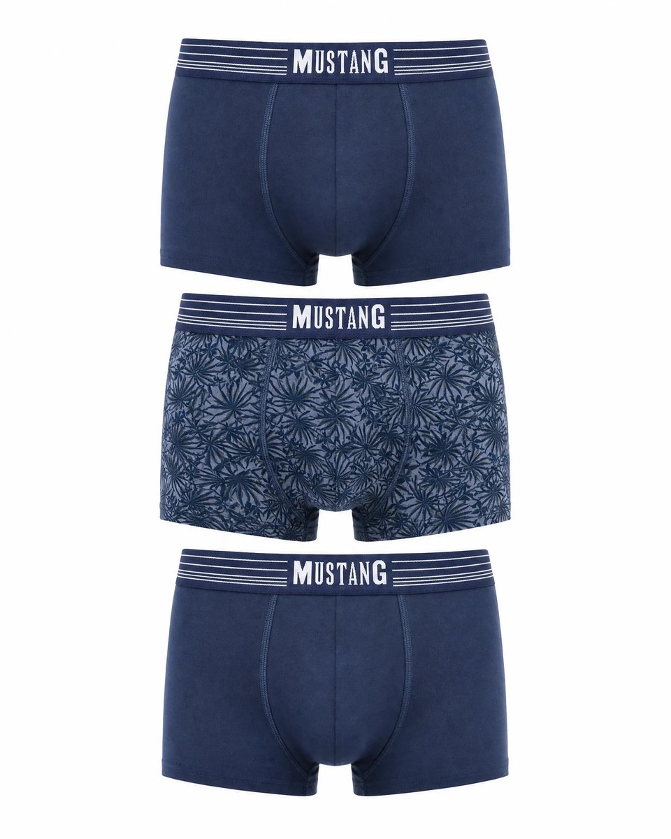 Mustang - 3 pack - Boxershorts - Print/Navy - XL