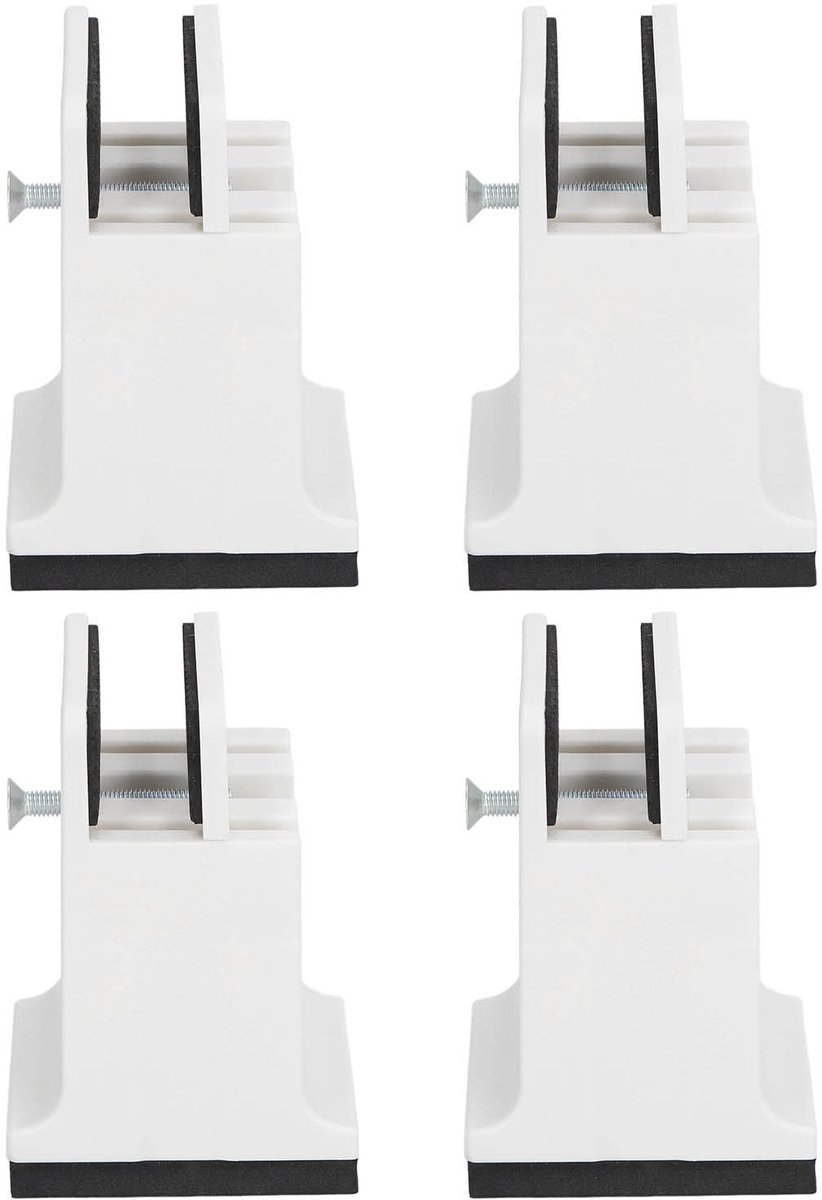 Dailygoods- Meubelframeverhogingen 4 Stuks - Verstelbare Meubelverhoger - Zacht Rubber - Ruimtebesparend - Voor Banken - Extra Hoogte voor Opbergruimte - Meubelverhogers