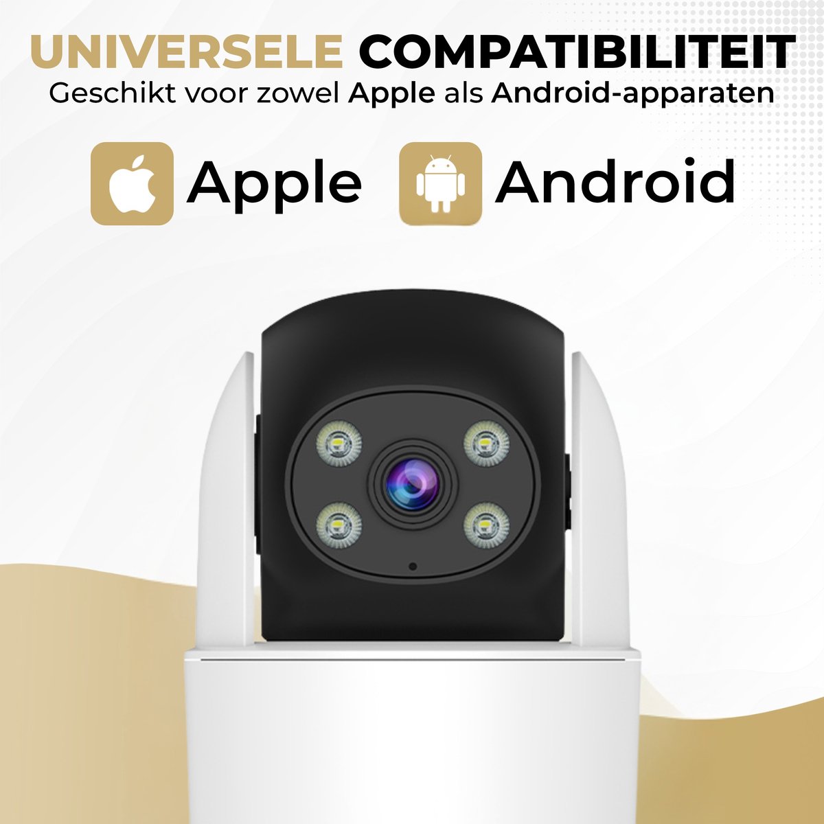 GoGoldPro Babyfoon - Met App-ondersteuning - Babyfoon met Nachtvisie - Baby Monitor - Tweeweg Audio - Wit thumbnail 5