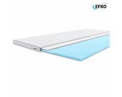EFKO - Koudschuim Topper – 160x200cm – HR45 – 7 cm dik – Topdekmatras – Anti-Allergisch – Afritsbare Wasbare Hoes – OEKO-TEX