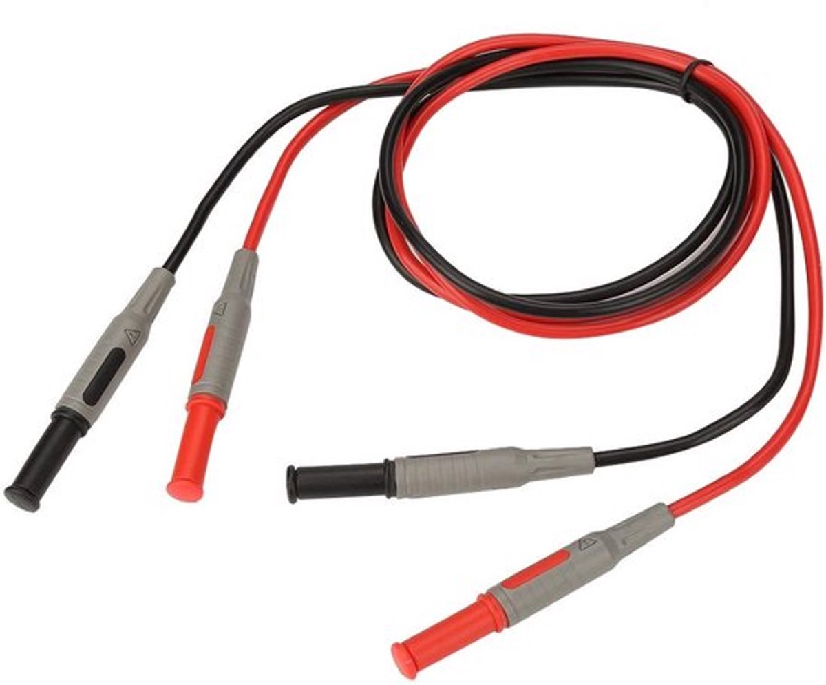 Allecto - Banana Test Kabel - 4mm Banana Plug - Multimeter Kabel