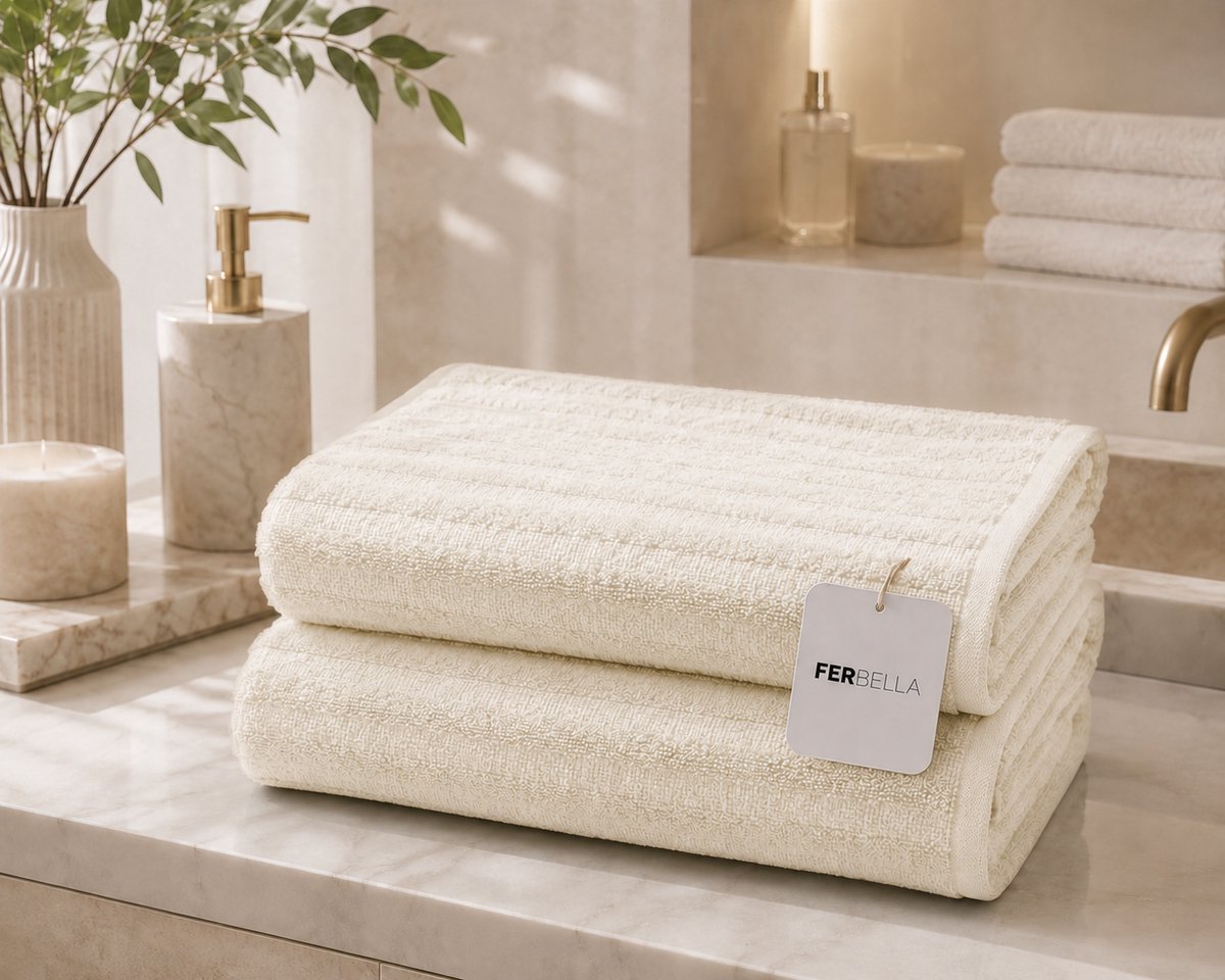 Maya badlaken set 2-delig – 90 x 150 cm – 500 g/m² – Wit