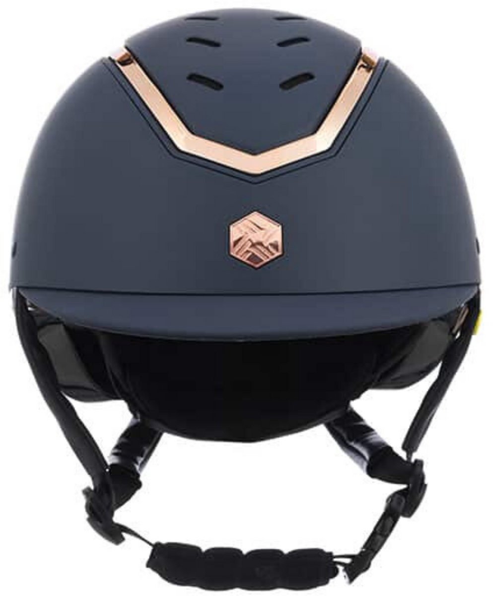 Charles Owen Halo MIPS Ruiterhelm - Zwart Mat/Roze Goud - M