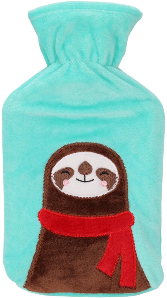 Dailygoods- Warmwaterkruik 0,75 l - Dierenwarmwaterkruik met fleecehoes - Knuffelwarmwaterkruik - Voor buikpijn en koude voeten - Schattige eenhoorn - Voor feel-good momenten - Warmwaterfles
