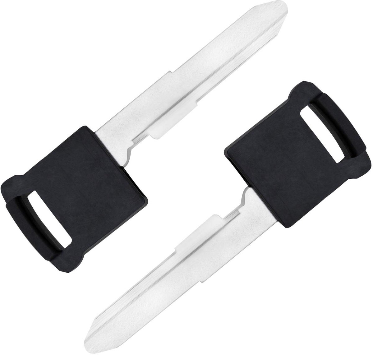 Dailygoods- Sleutelblad 2 Stuks - Ongesneden Sleutelspaties - Compatibel met Grand Vitara/SX4/Swift - Kunststof/Metaal - Duurzaam Materiaal - Zwart/Zilver - Sleutel