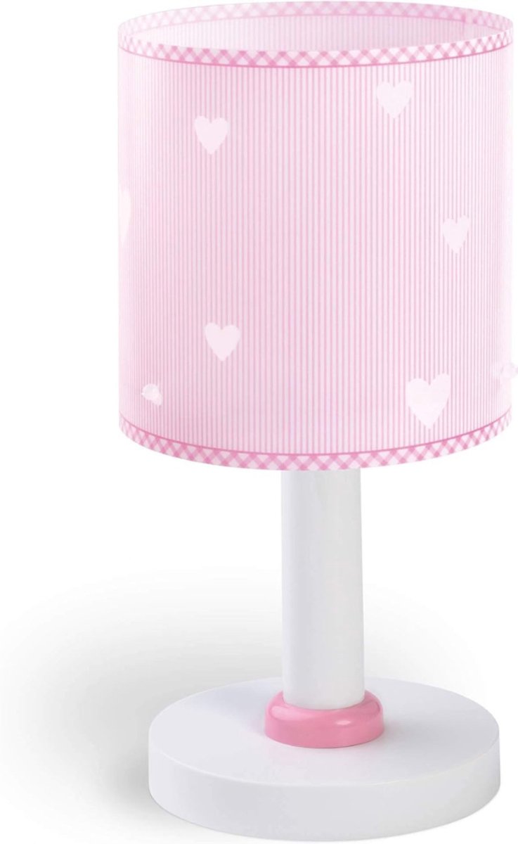 QIN® Tafellamp Kinderkamer - Kndernachtlampen - Bureaulamp Kinderkamer - Roze - 15cm x 15cm x 29cm