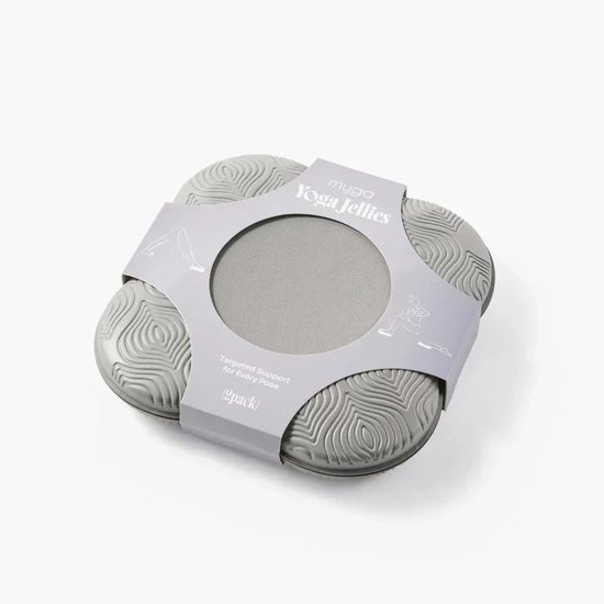 Yoga ondersteunende jelly pads - set van 2 - Myga - grijs van Myga — afbeelding 5