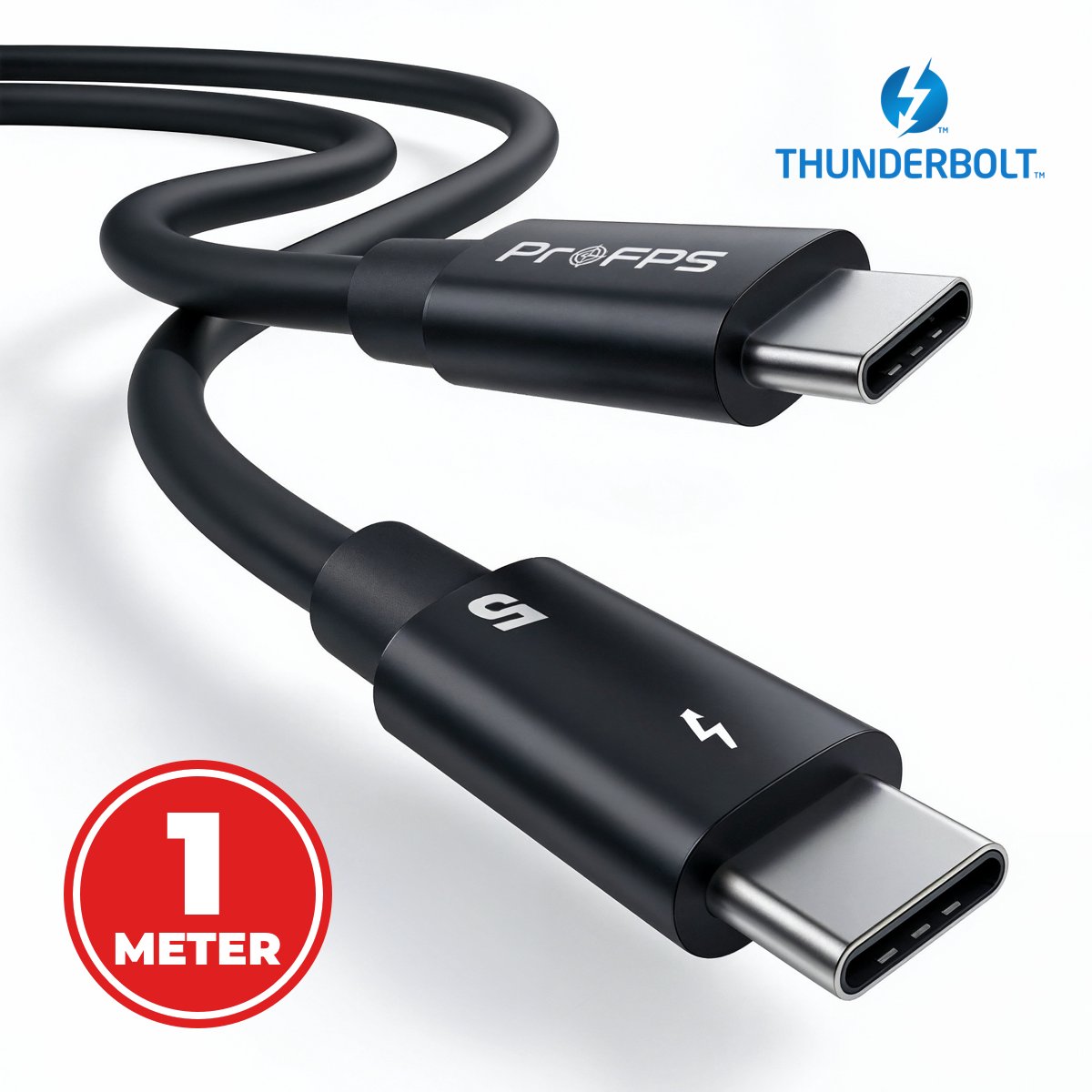 ProFPS Thunderbolt 5 Kabel 1m – 80Gbps – 240W – 8K – USB-C