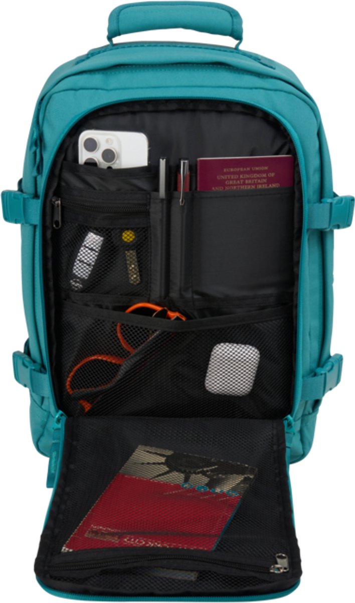 CabinMax Metz Reistas – Handbagage 24L Ryanair / Wizz Air – Rugzak Transavia – Schooltas - 40x30x20 cm – Compact Backpack – Lichtgewicht – Lagoon blauw – foto 4
