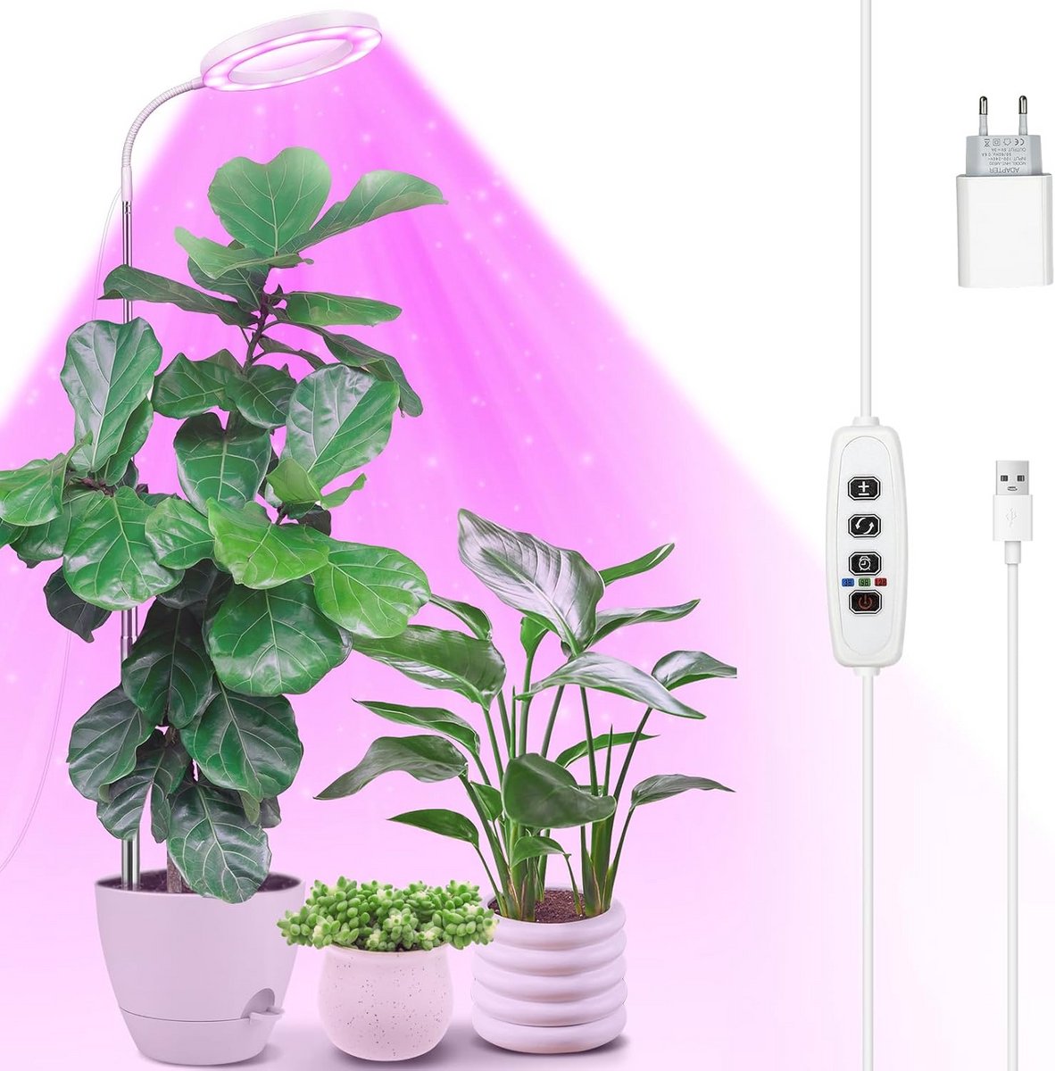 LED Plantlamp - Groeilamp Binnen - Planten Verlichten - Volledig Spectrum - 160 cm Hoog - Wit