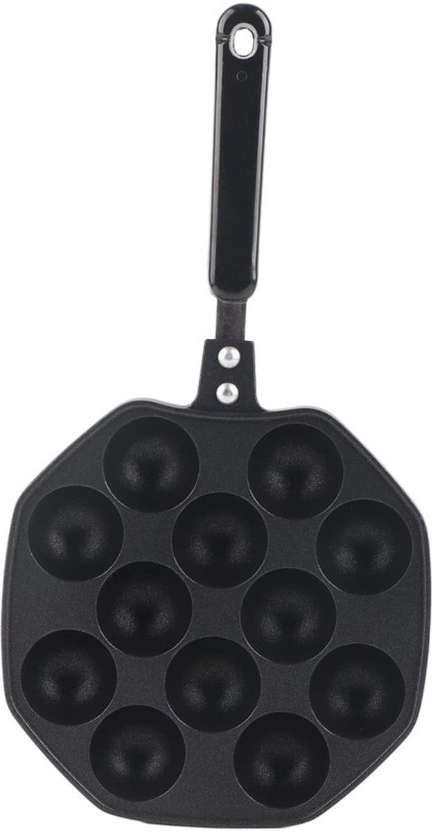 Allecto - Mini Pannenkoek Maker - Takoyaki - Compact ontwerp - Zwart