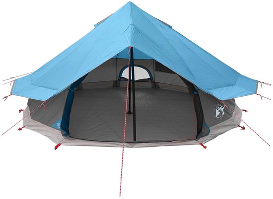 vidaXL - Tipi - Tent - met - dak - Blauw - 700 - x - 700 - x - 395 - cm - Polyester - en - Staal van Vidaxl — afbeelding 5