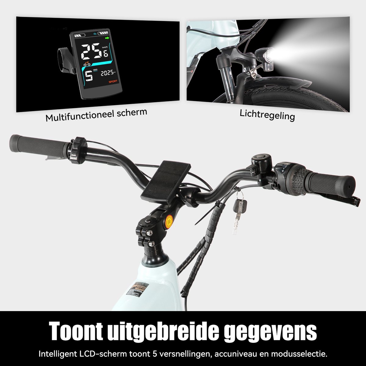 HILAND Overstreet E-Bike Dames - 28 inch - Hydraulische Schijfremmen - 3 Speed Naafversnelling - 250W - 10.4Ah Accu - Lage Instap thumbnail 7