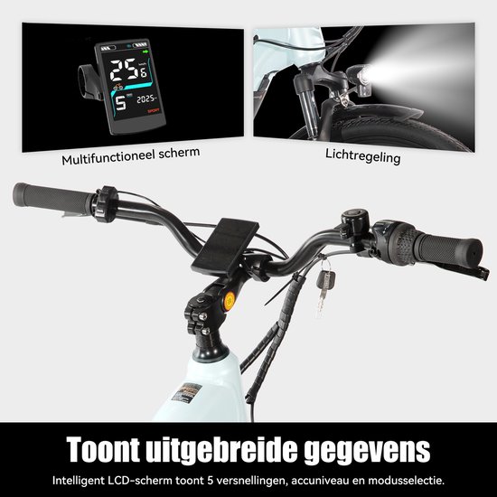 HILAND Overstreet E-Bike Dames - 28 inch - Hydraulische Schijfremmen - 3 Speed Naafversnelling - 250W - 10.4Ah Accu - Lage Instap van Hiland — afbeelding 4
