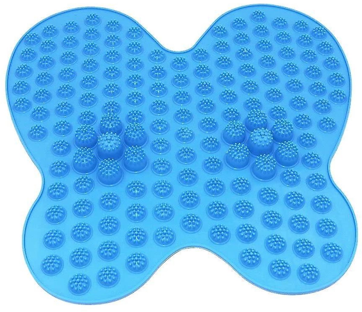 Acupressuurkussen, vlindervormig voetmassagekussen, voetmassagemat, acupressuurmassage voor pijn- en stressverlichting (blauw)