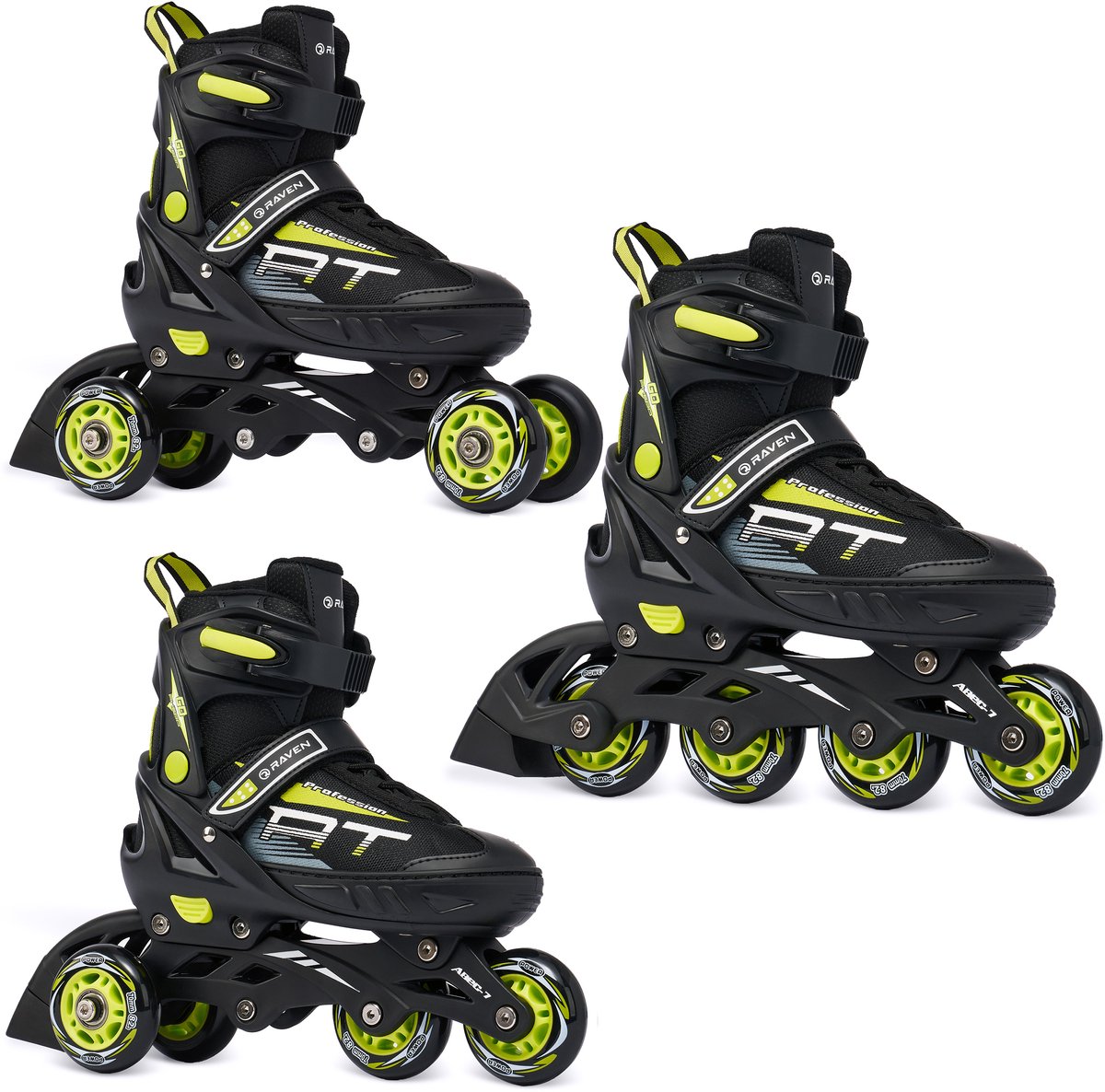 RAVEN Profession 3-in-1 Inline Skates/Rolschaatsen Geel